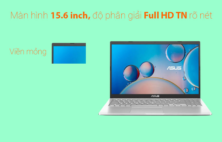 Máy tính xách tay/ Laptop Asus D515DA-EJ845T (AMD Ryzen 3 3250U) (Bạc) | Độ phân giải Full HD TN rõ nét