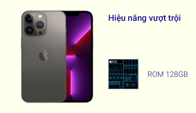 Điện Thoại Di Động iPhone 13 Pro 128GB Graphite (MLV93VN/A) (Graphite) | Hiệu năng vượt trội