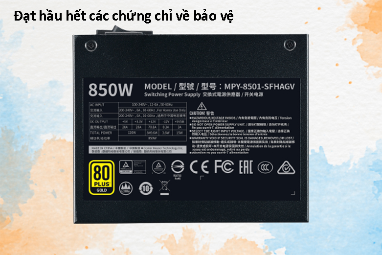 Power CM V850 SFX Gold (MPY-8501-SFHAGV) | Khung chuyển cap full
