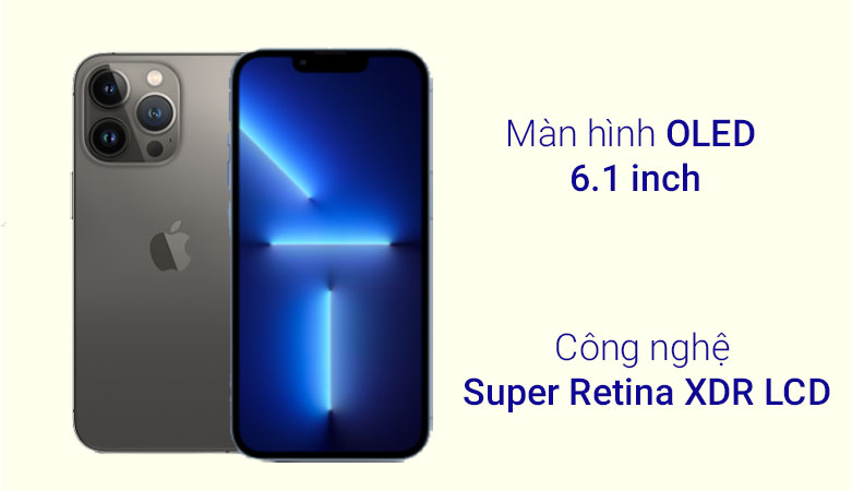 Điện Thoại Di Động iPhone 13 Pro 128GB Graphite (MLV93VN/A) (Graphite) | Màn hình OLED 6.1 inch