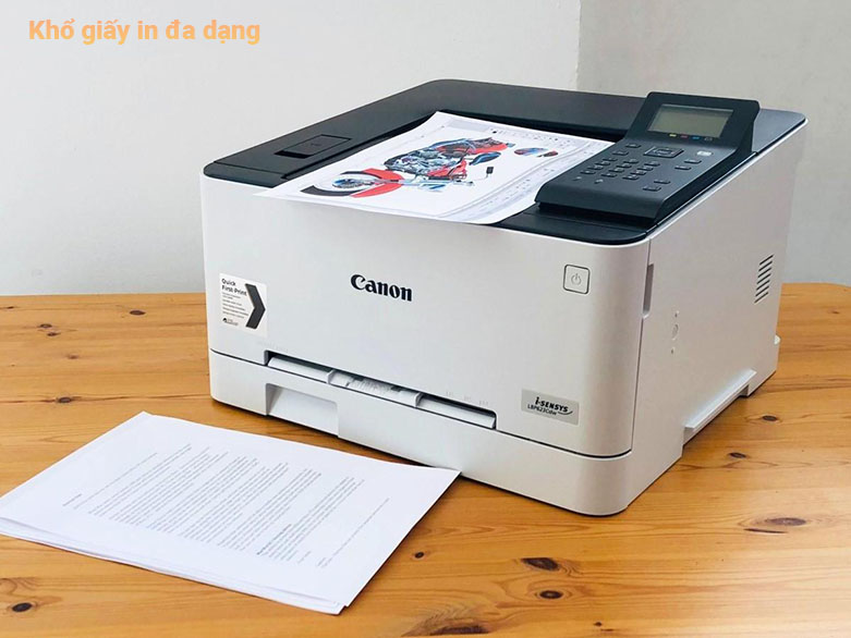 Máy in Canon LBP 623CDW | Khổ giấy in đa dạng 