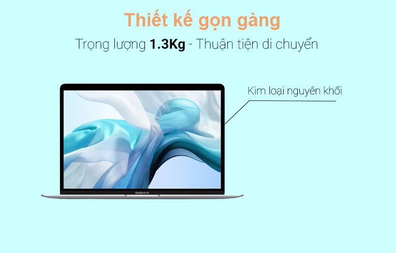 Laptop MacBook Air 2020 13.3" MGN93SA/A | Thiết kế gọn gàng 