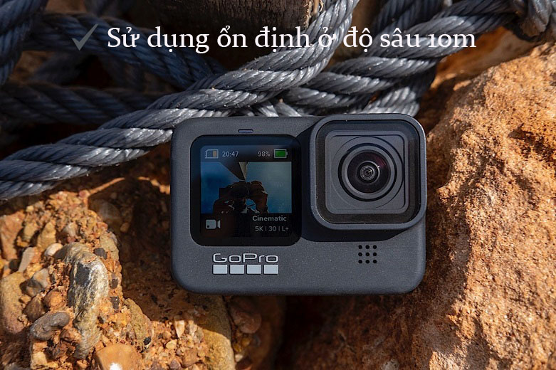 Máy Quay GoPro HERO 9 Black (CHDHX-901-RW) | Thiết kế và màn hình chống nước, HyperSmooth 3.0 chống rung hiệu quả