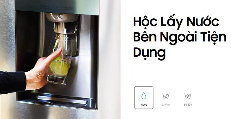 Tủ lạnh Samsung Inverter 564 lít RF56K9041SG | Ngăn lấy nước tiện dụng 
