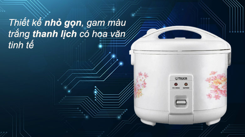 Nồi cơm điện Tiger JNP-1000 Màu trắng (FL)| Thiết kế nhỏ gon\