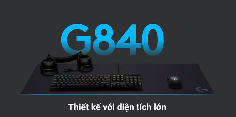 Miếng lót chuột Logitech G840 XL K/DA | Thiết kế với diện tích lớn