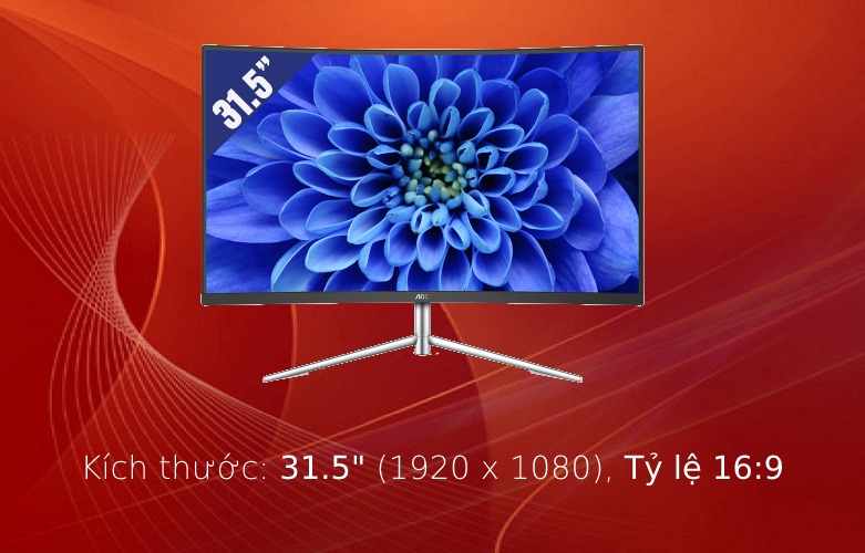 Màn hình LCD AOC 31.5'' C32V1Q (1920x1080, VA, 75Hz, 4ms GtG) | Màn hình cong