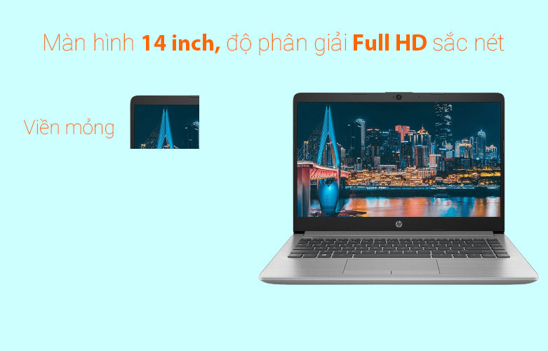 Máy tính xách tay/ Laptop HP 240 G8 (518V6PA) (i5-1135G7) (Bạc) | Thiết kế gọn nhẹ sang trọng