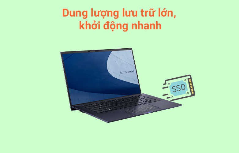 Máy tính xách tay/ Laptop Asus B9400CEA-KC0773T (i5-1135G7) (Đen) | Sử dụng văn phòng, đồ họa mượt mà