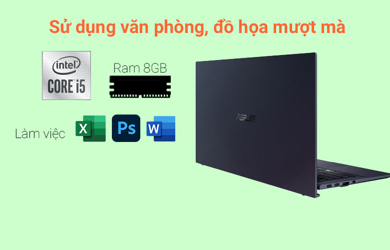 Máy tính xách tay/ Laptop Asus B9400CEA-KC0773T (i5-1135G7) (Đen) | Độ phân giải sắc nét