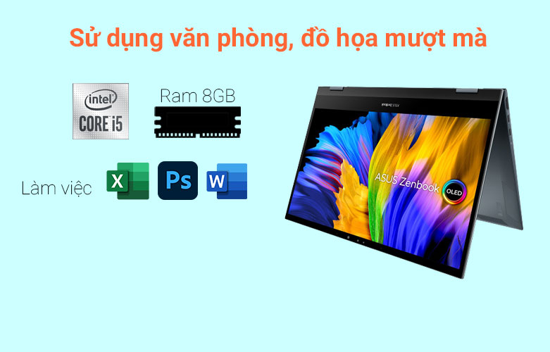 Máy tính xách tay/ Laptop Asus UX363EA-HP532T (i5-1135G7) (Xám) | Độ phân giải sắc nét