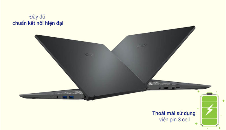 Máy tính xách tay/ Laptop MSI Modern 14 B5M-204VN (AMD Ryzen 5 5500U) (Xám) | Đầy đủ chuẩn kết nối hiện đại