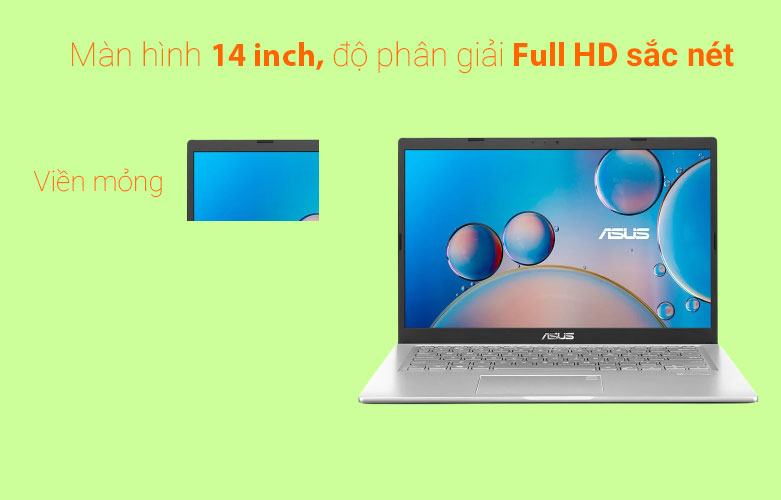 Laptop Asus X415EA-EK675W | Thiết kế gọn nhẹ sang trọng