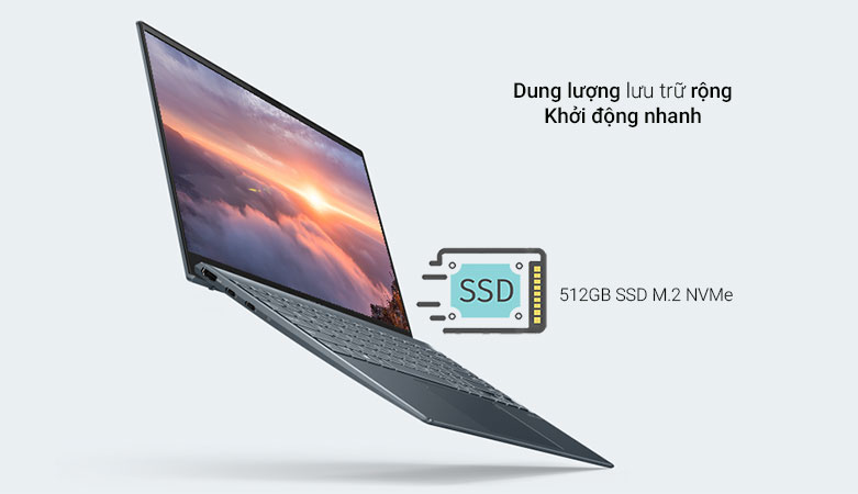 Máy tính xách tay/ Laptop Asus UX425EA-KI749W (i5-1135G7) (Xám)| Dung lượng lưu trữ rộng