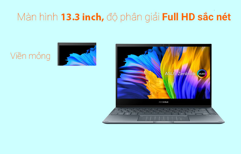 Máy tính xách tay/ Laptop Asus UX363EA-HP532T (i5-1135G7) (Xám) | Thiết kế gọn nhẹ