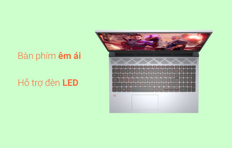 Máy tính xách tay/ Laptop Dell Gaming G15 5515 | Nhiều cổng kết nối hiện đại