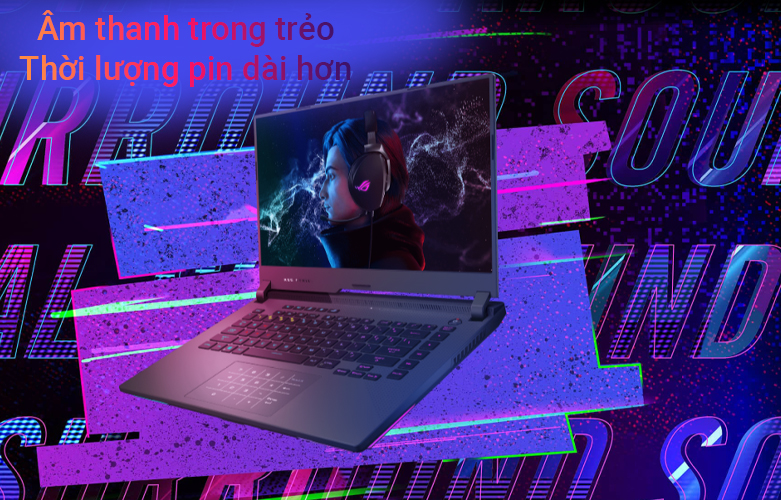 Máy tính xách tay/ Laptop Asus ROG Strix G513IH-HN015T (AMD Ryzen 7 4800H) (Xám) | Âm thanh trong trẻo