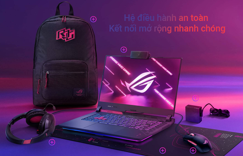 Máy tính xách tay/ Laptop Asus ROG Strix G513IH-HN015T (AMD Ryzen 7 4800H) (Xám) | Hệ điều hành an toàn