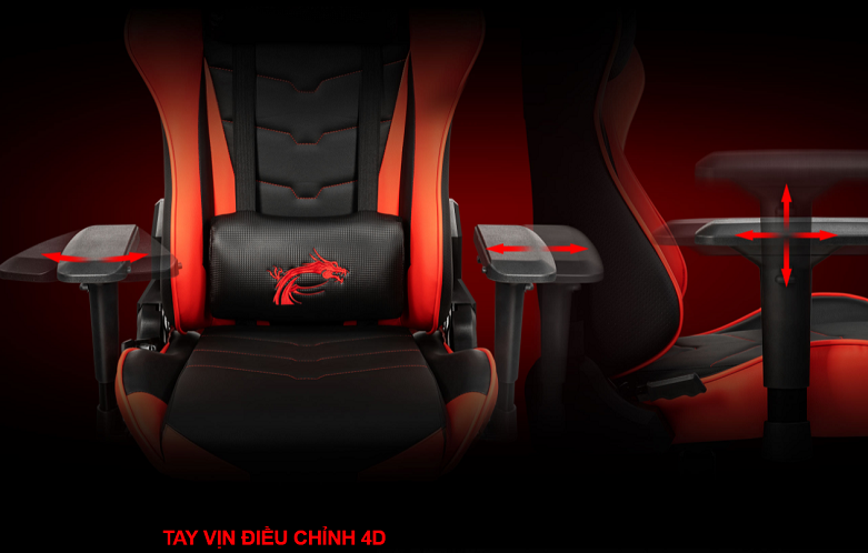 Ghế gaming MSI CH 120 | Tay vịn điều chỉnh 4D