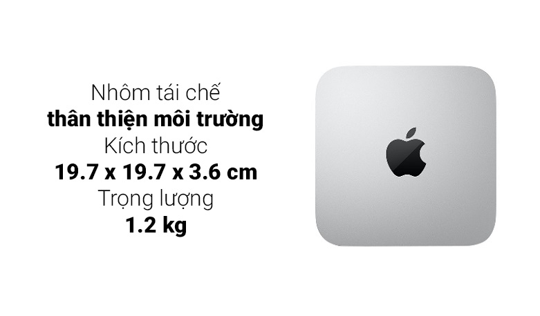 Máy tính để bàn/ PC Mac Mini 2020 Z12P000HS (M1/16GB/SSD2TB) (Bạc) | Nhôm tái chế thân thiện với môi trường