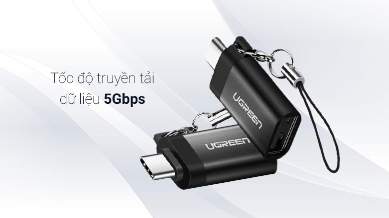 Đầu chuyển USB Type-C sang USB 3.0 Ugreen 50283 (Đen) | Thiết kế nhỏ gọn