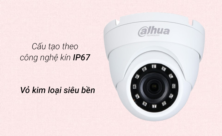 Camera Dahua HAC-HDW1200MP-S5 | Cấu tạo theo công nghệ kín