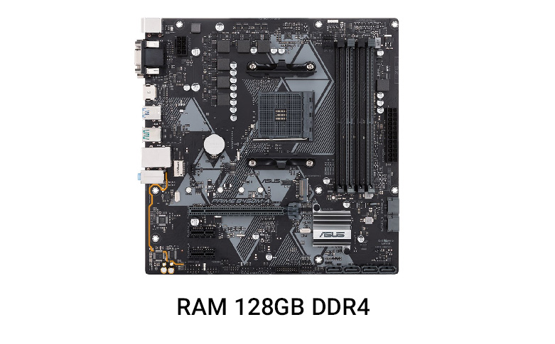 mainboard Asus PRIME B450M-A II| Ram 128GB