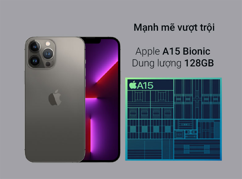 Điện Thoại Di Động iPhone 13 Pro Max 128GB Graphite | Thiết kế hiện đại