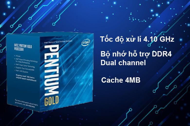 Bộ vi xử lý CPU Intel Pentium Gold G6405 | Tốc độ xử lý 4.10