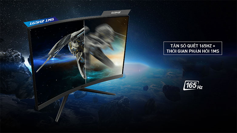 Màn hình LCD MSI 27'' Optix G27CQ4 ( 2560 x 1440,VA, 165Hz, 1ms) | tần số quét 65HZ