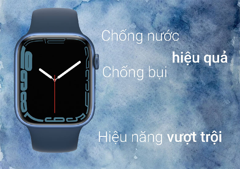Apple Watch Series 7 GPS + Cellular, 45mm Blue | Chống nước hiệu quả