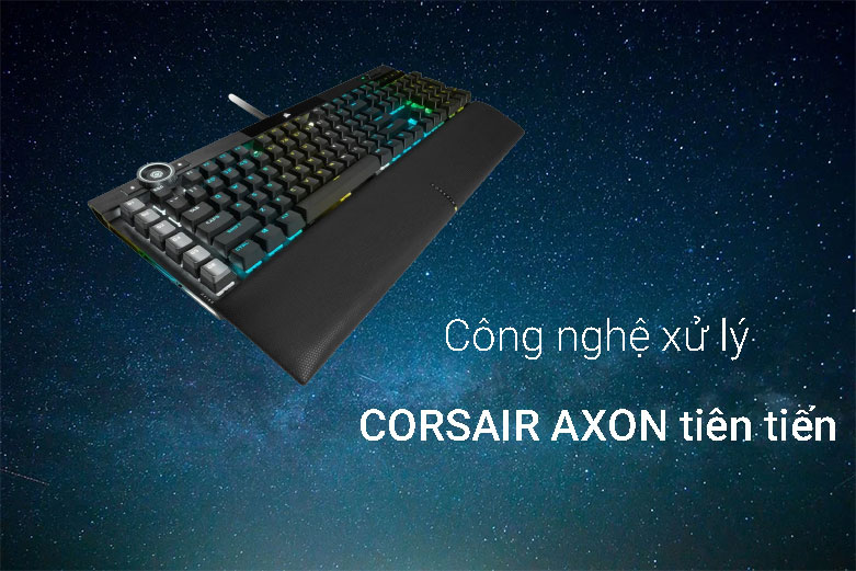 Bàn phím cơ Corsair K100 RGB MX Speed | Công nghệ xử lý Corsair Axon tiên tiến