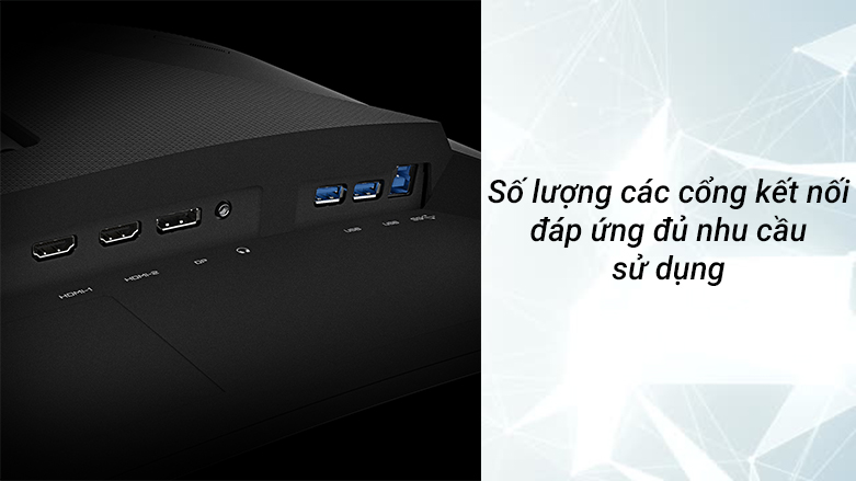 Màn hình LCD 27'' GIGABYTE G27FCA-EK| Số lượng các cổng kết nối đáp ứng đủ nhu cầu sử dụng