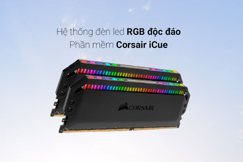 Bộ nhớ/ Ram Desktop Corsair DOMINATOR PLATINUM RGB Black | Tốc độ vượt trội