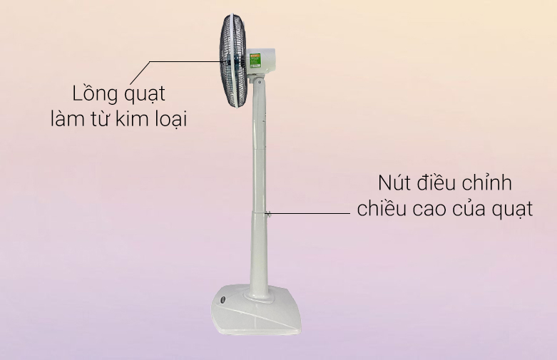 Quạt đứng Sharp PJ-S40RV-WH (Trắng)| Lồng quạt làm từ kim loại 