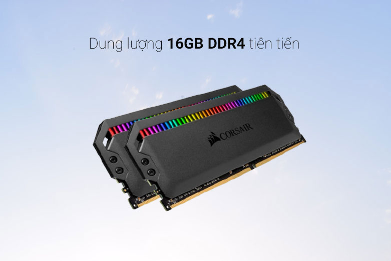 Bộ nhớ/ Ram Desktop Corsair DOMINATOR PLATINUM RGB Black | Dung lượng 16GB DDR4 tiên tiến