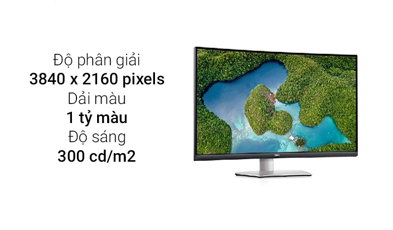 Màn hình LCD Dell 31.5'' S3221QS (3840x2160, VA, 60Hz, 4ms GtG, AMD Freesync) | Trải nghiêm hinh ảnh chất lượng
