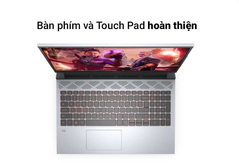 Máy tính xách tay/ Laptop Dell Gaming G15 5515 (5515-P105F004DGR)| Bàn phím và Touch Pad hoàn thiện