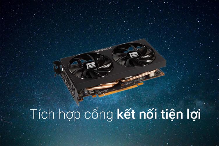 Card màn hình/ VGA Powercolor Fighter AMD Radeon™ RX 6600 8GB GDDR6 | Tích hợp cổng kết nối tiện lợi