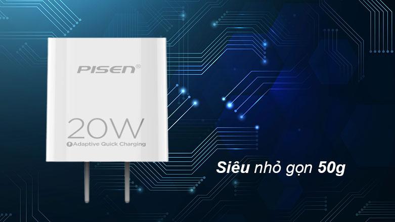 Sạc Pisen Quick PD 20W TS-C135| Siêu nhỏ gọn