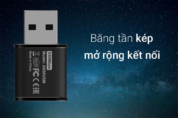 Thiết bị mạng Totolink USB Wifi A650USM | Băng tần kép mở rộng kết nối