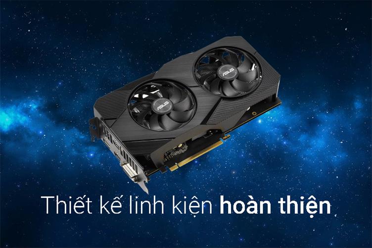 Card màn hình/ VGA ASUS Dual GeForce GTX 1660 Ti 6GB GDDR6 EVO | Thiết kế linh kiện hoàn thiện