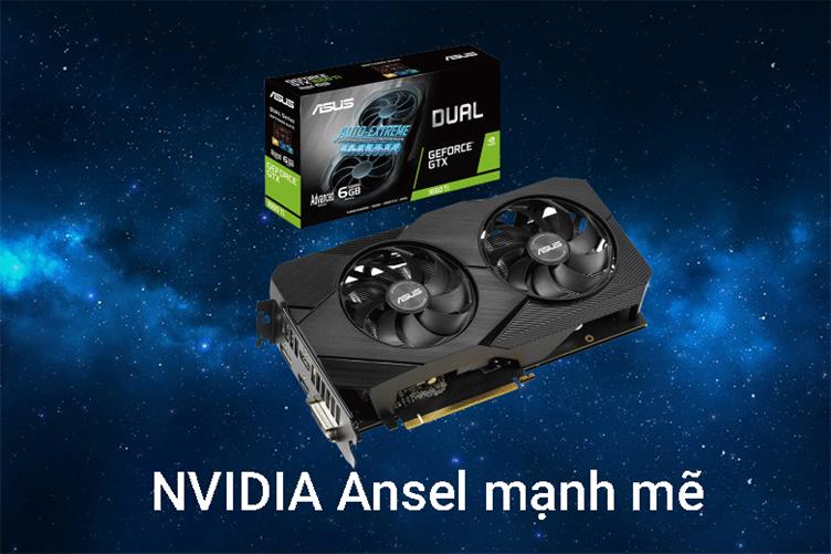 Card màn hình/ VGA ASUS Dual GeForce GTX 1660 Ti 6GB GDDR6 EVO | NVIDIA Ansel mạnh mẽ