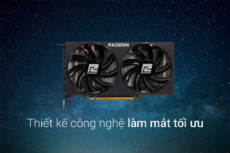 Card màn hình/ VGA Powercolor Fighter AMD Radeon™ RX 6600 8GB GDDR6| Thiết kế công nghệ làm mát tối ưu