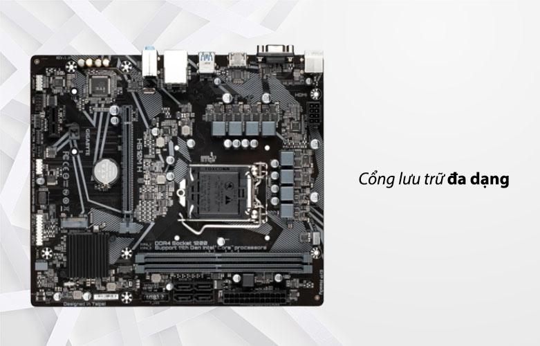 Bo mạch chủ/ Mainboard GIGABYTE H510M-H | Cổng lưu trữ đa dạng