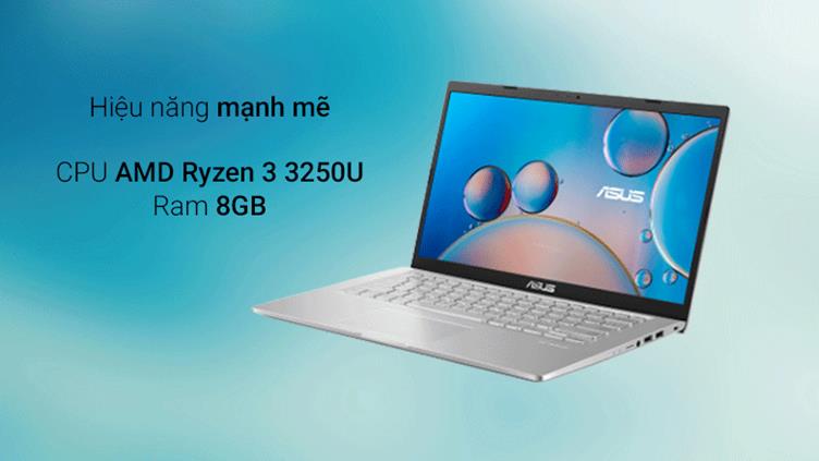 Máy tính xách tay/ Laptop Asus D415DA-EK852T (AMD Ryzen 3 3250U) (Bạc) | Hiệu năng mạnh mẽ