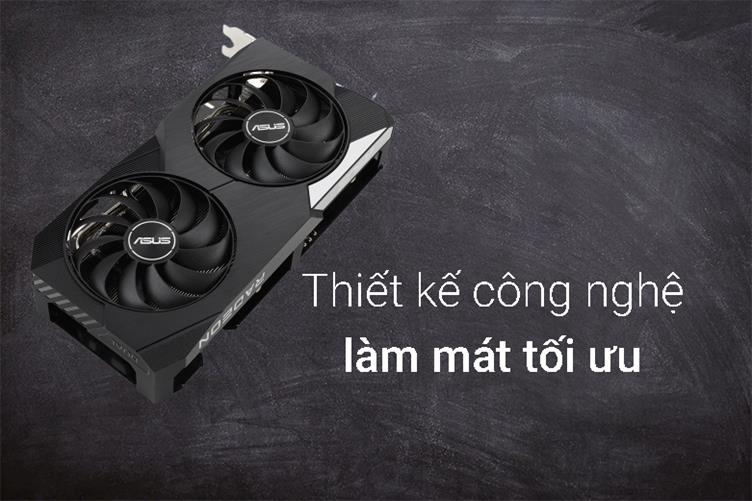 Card màn hình/VGA ASUS Dual Radeon RX 6600 8GB GDDR6 | Thiết kế công nghệ làm mát tối ưu