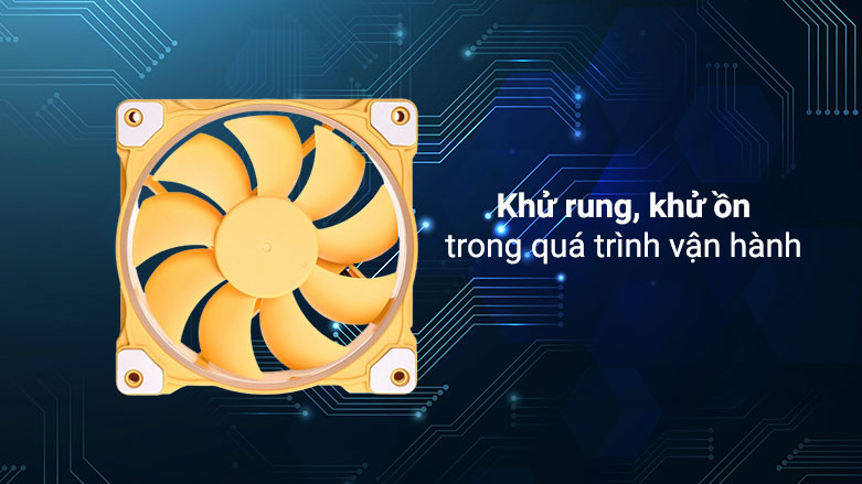 Quạt case ID-COOLING ZF-12025 (Vàng) | Khử rung, khử ồn