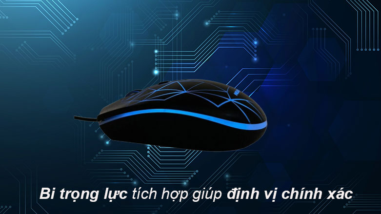 Chuột gaming Newmen G11 (Đen) | Bị trọng lực tích hợp giúp định vị chính xác