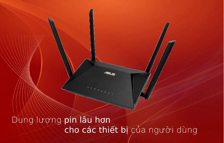 Thiết bị mạng Asus RT-AX53U | Dung lượng pin ổn định